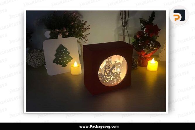 Santa Claus Mystery Box, SVG Paper Cut Files LLPZMKS8