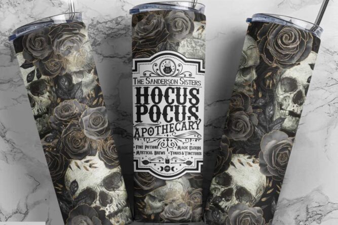 Halloween Hocus Pocus Sublimation PNG, 20oz Tumbler Wrap LM5MSFX6