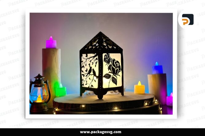 3D Rose Flower Lightbox, Halloween Paper Cut File LO5YU8XR