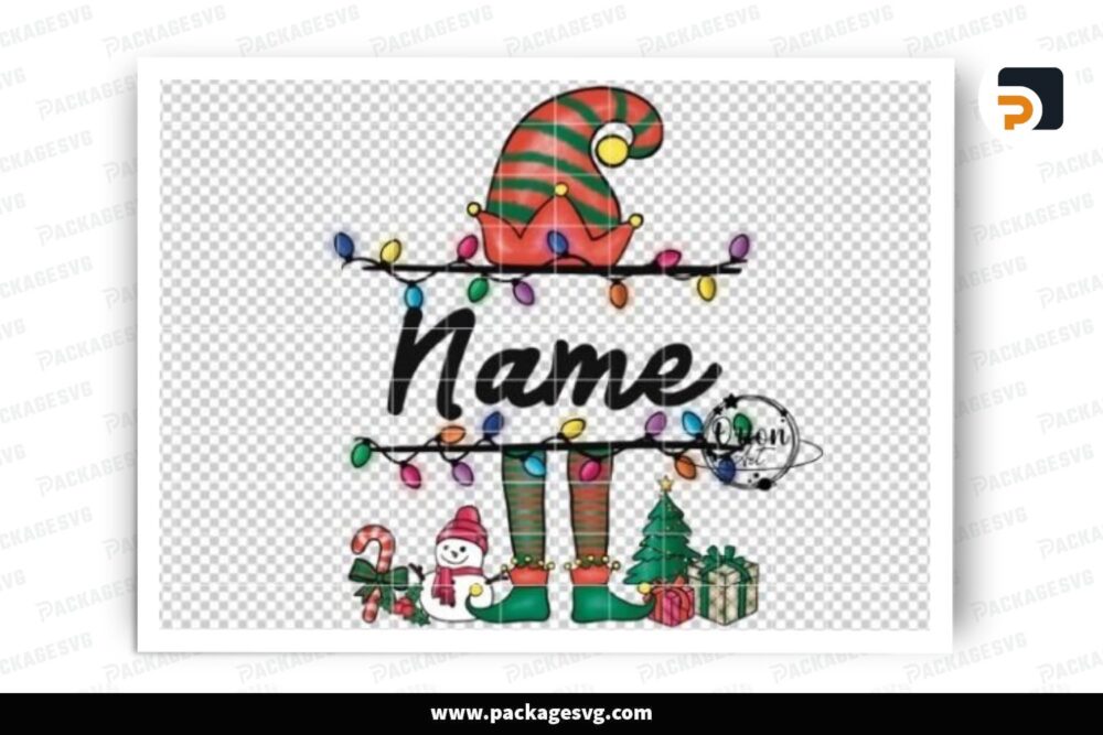 Elf Monogram Xmas PNG, Christmas Digital File LOWGVYFF