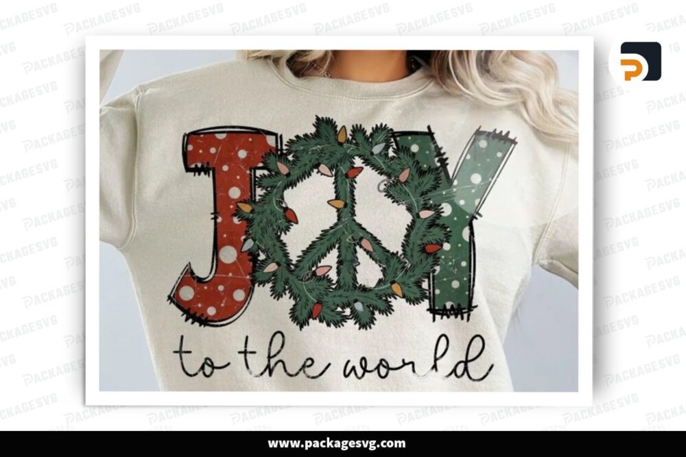 Joy To The World PNG, Christmas Sublimation Design LOZLFUFC