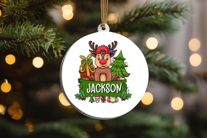 Reindeer Custom Name PNG Design, Sublimation Digital File