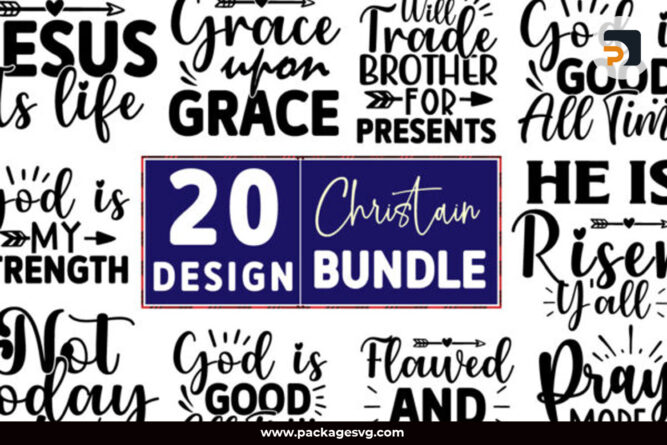 20 Christian Designs Bundle SVG