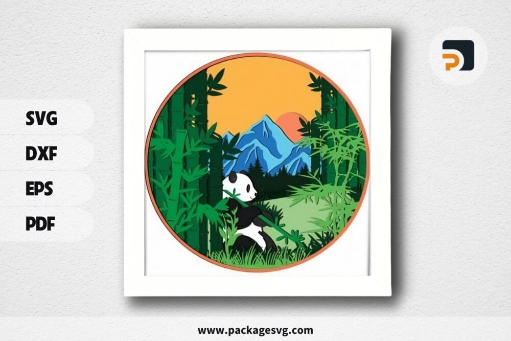 3D Panda Shadowbox, SVG Paper Cut File LQEUCMIW (1)