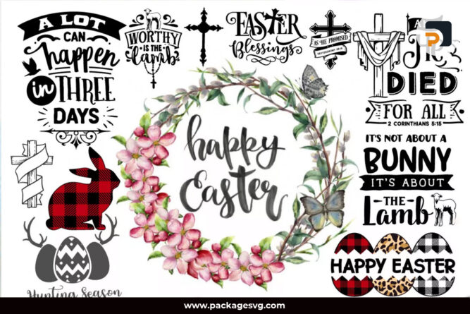 Christian Easter SVG PNG DXF, 100+ Designs