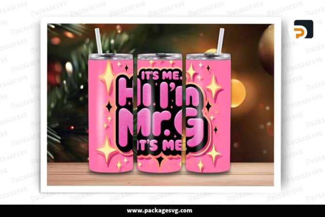 It's Me Sublimation Design, 20oz Skinny Tumbler Wrap (2)