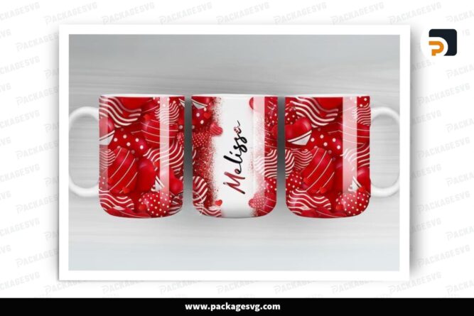 Add Your Own Name Sublimation, 11oz 15oz Valentine Skinny Mug Wrap LR5RPD66 (2)