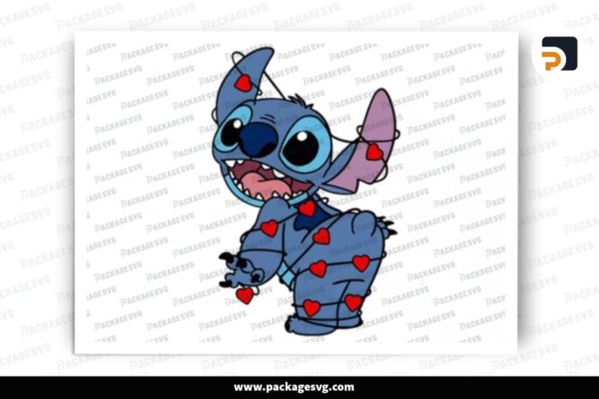 Cute Stitch SVG, Valentine Design Cut File (1)