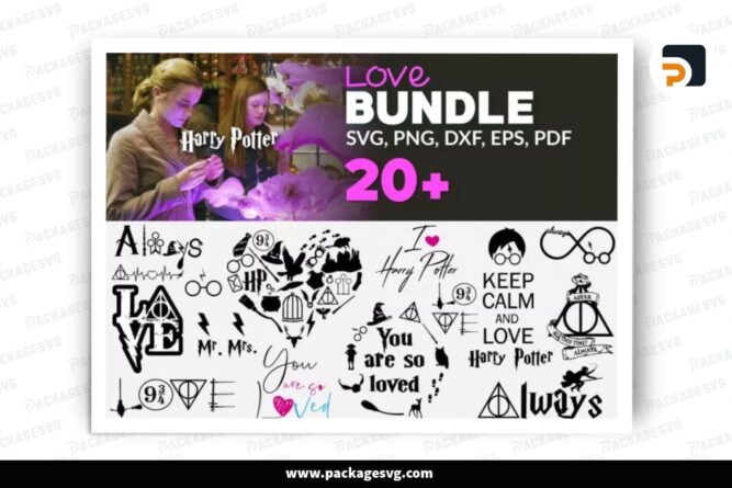 Harry Potter SVG Bundle, 20 Design Files LR8UGBB9