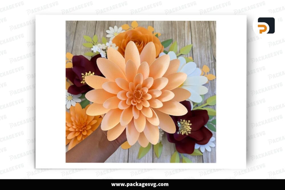 Mini Flower Template, SGV Paper Cut File (2)