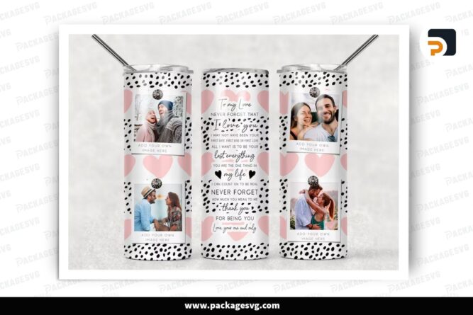 Picture Frames Sublimation Design, Valentine 20oz Skinny Tumbler Wrap (2)