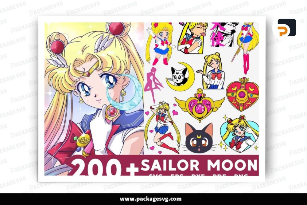 Sailor Moon SVG Mega Bundle, 200 Design Files LRVDNKVF (2)