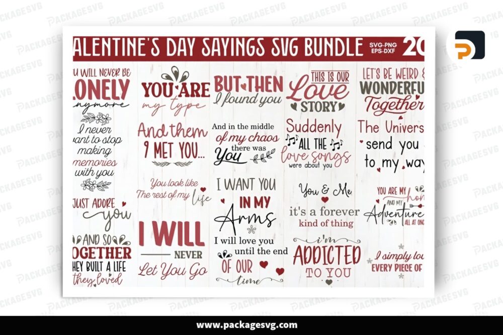 Valentine Saying SVG Bundle, 20 Design Files LRVHKAH9 (2)