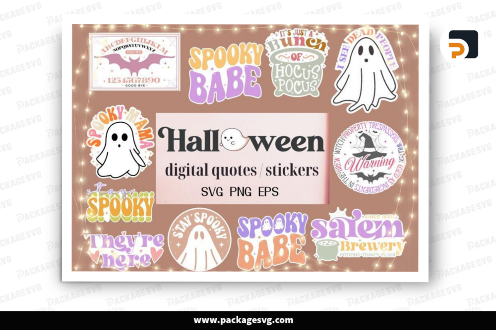 Boho Halloween SVG PNG Bundle | Halloween T-Shirt SVG Bundle M1VHVZHS