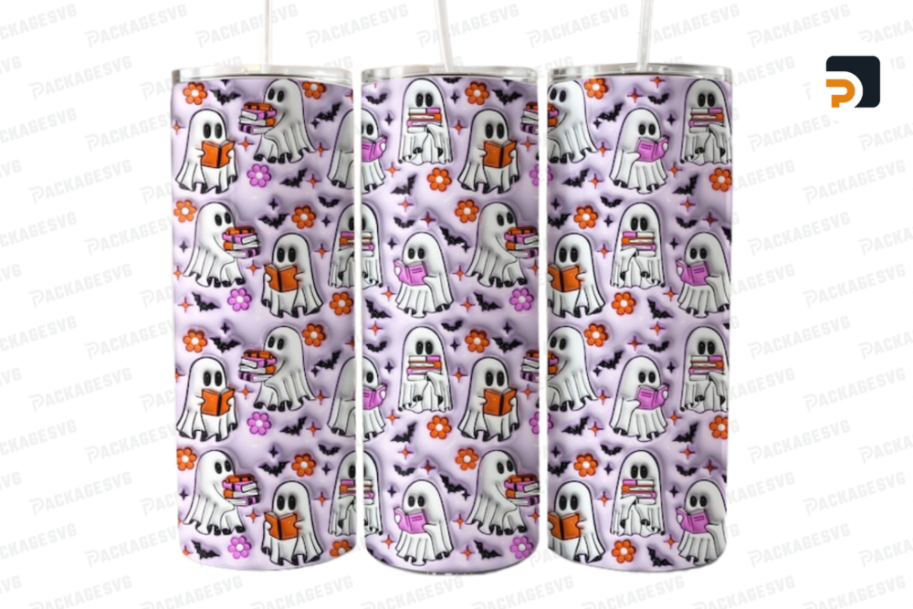 Retro Halloween Tumbler Wrap PNG, 20oz Skinny Tumbler Sublimation