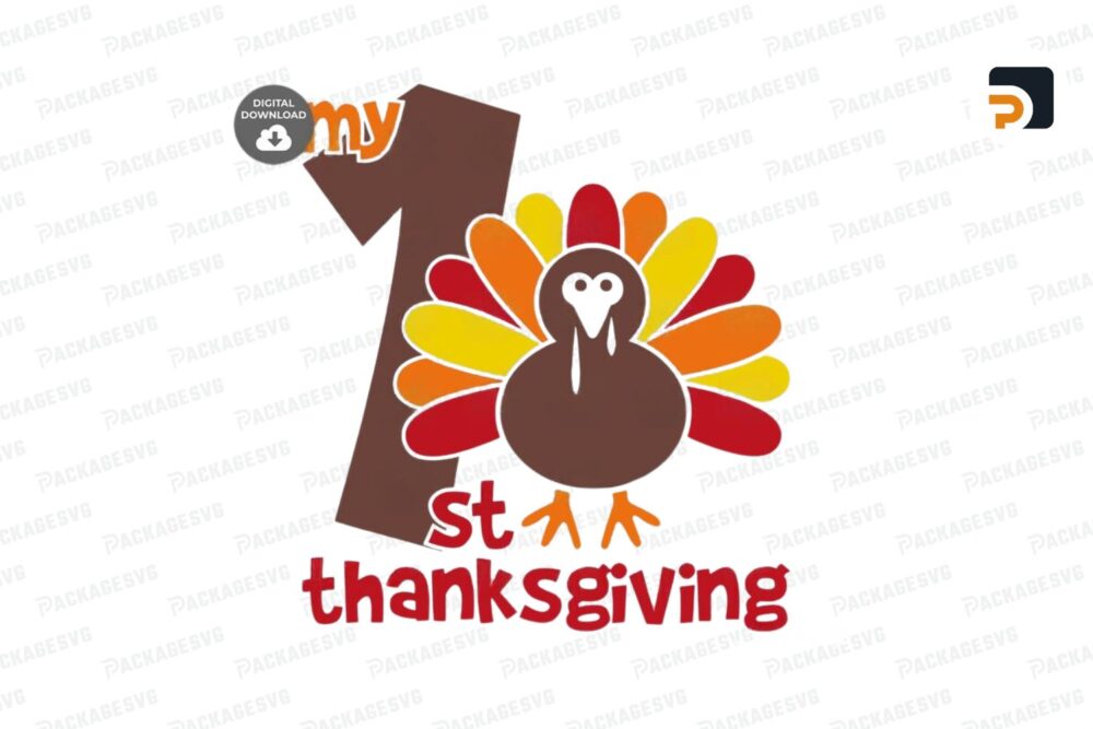 My First Thanksgiving Day SVG, Svg Files For Cricut