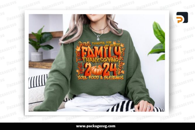 Family 2024 Thanksgiving PNG, Sublimation Designs