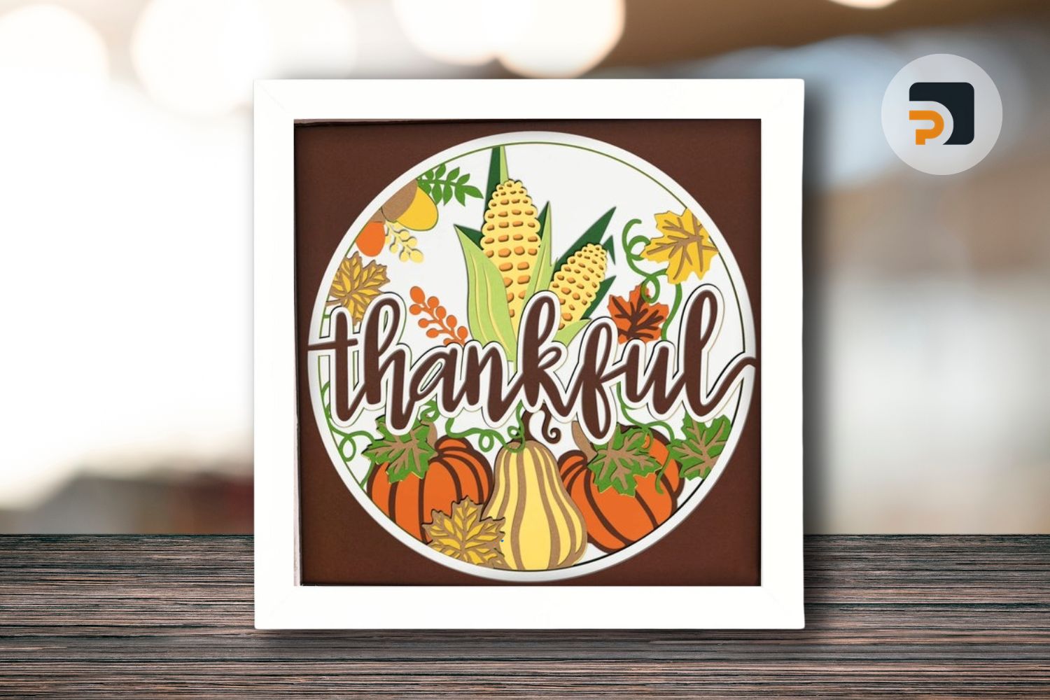 3D Thankful SVG, Fall Shadow box svg