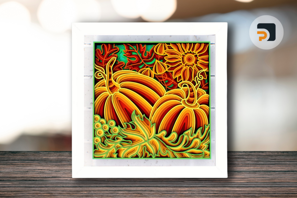 Fall Autumn and Pumpkins Decor 3D Mandala SVG files, Halloween pumpkin SVG