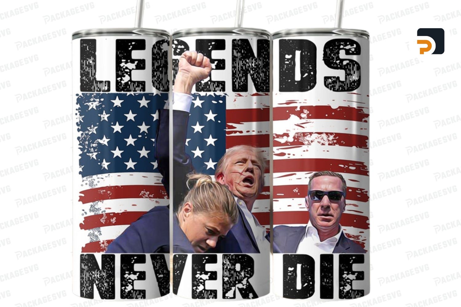 Legends Never Die, Trump Tumbler Wrap Png