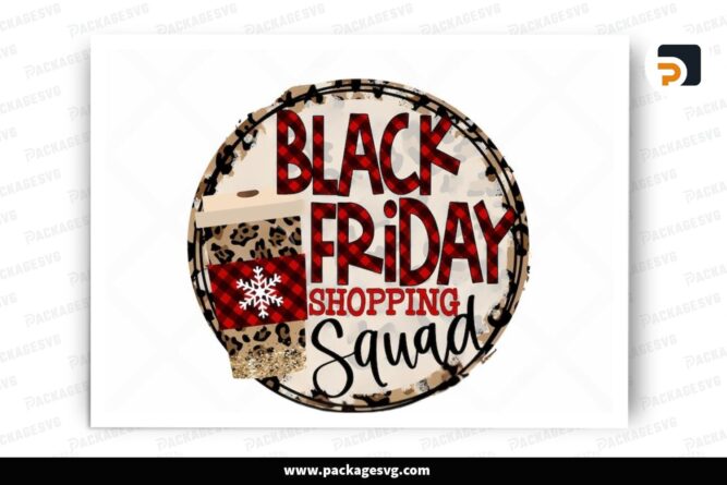 Black Friday Shopping Squad PNG, Black Friday Sublimation Design PNG