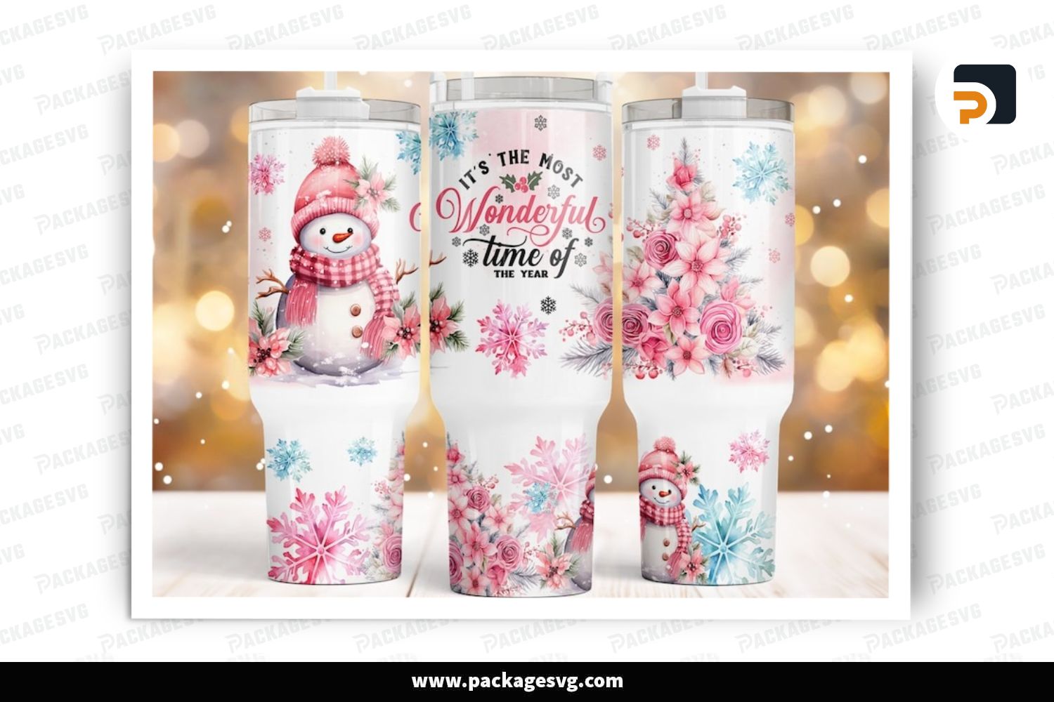 It's the most wonderful time of the year 40oz, Quencher tumbler sublimation design