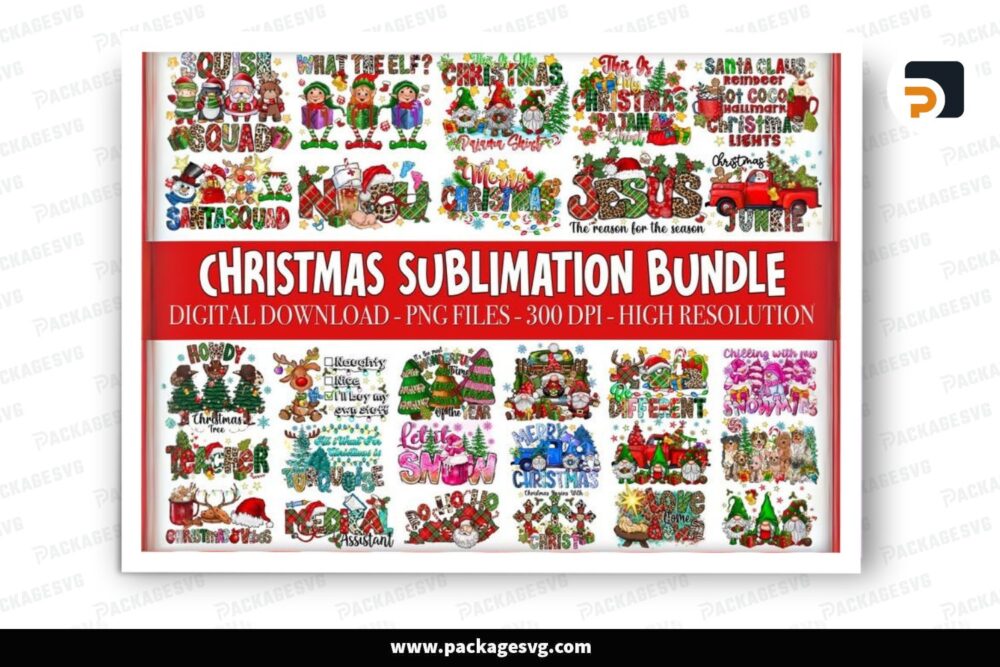 280 Christmas Bundle Png, Merry Christmas Png