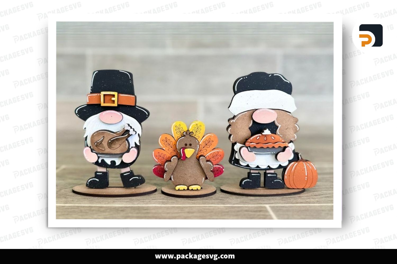 Thanksgiving Tiered Tray Gnome File SVG, Thanksgiving svg