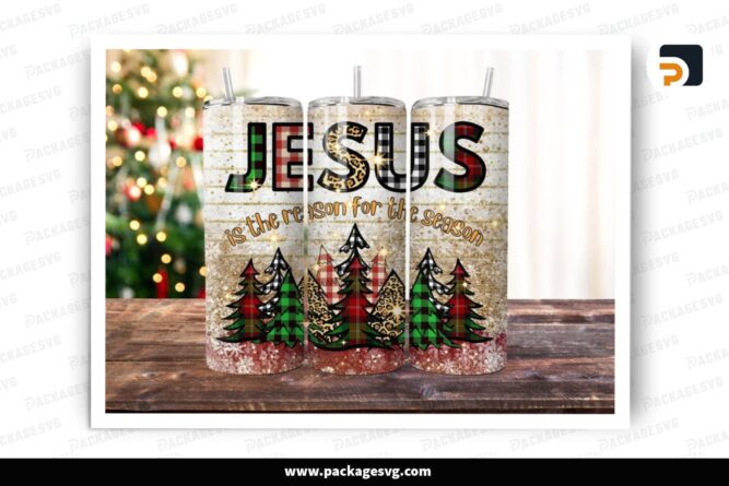 Jesus is the Reason for the Season Christmas, Tumbler Sublimation PNG 20oz