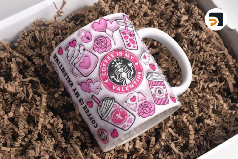 3D Pink Coffee is my Valentine