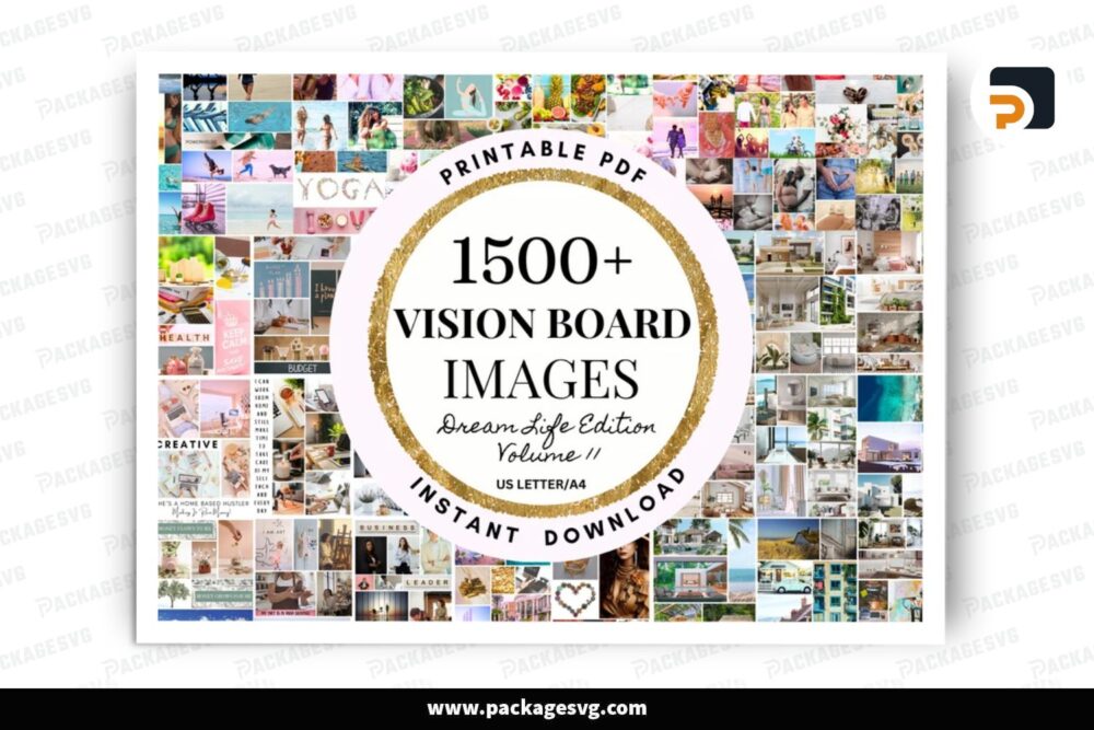 Living The Dream Vision Board Bundle with 1500 + images