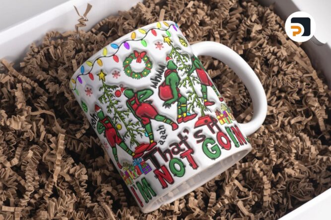 3D That's It I'm not Going Inflated Mug Wrap, 11oz & 15oz