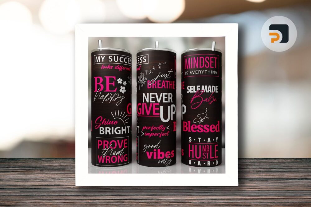 Inspirational Tumbler Wrap, 20oz Skinny Tumbler