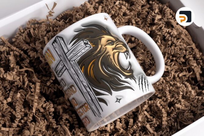 Man of God Inflated Mug Sublimation Design 11oz & 15oz