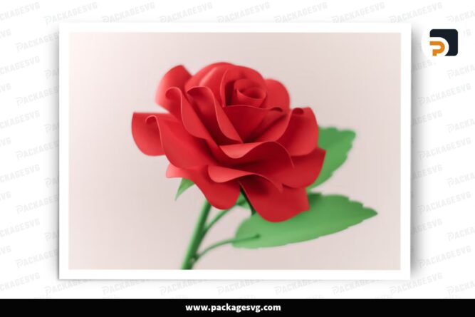 Paper Rose SVG Template, Cricut Cut Files, Silhouette Cut Files