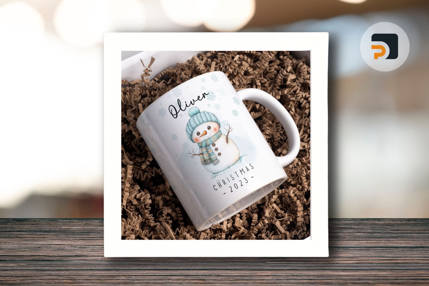 Personalized Christmas Snowman Mug PNG, 11oz & 15oz