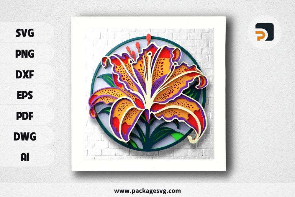 Lily 3d Mandala SVG Files