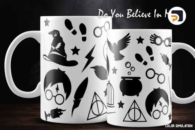 Do You Believe in Magic Mug SVG, 12oz & 15oz Mug Press Wrap for Cricut Design
