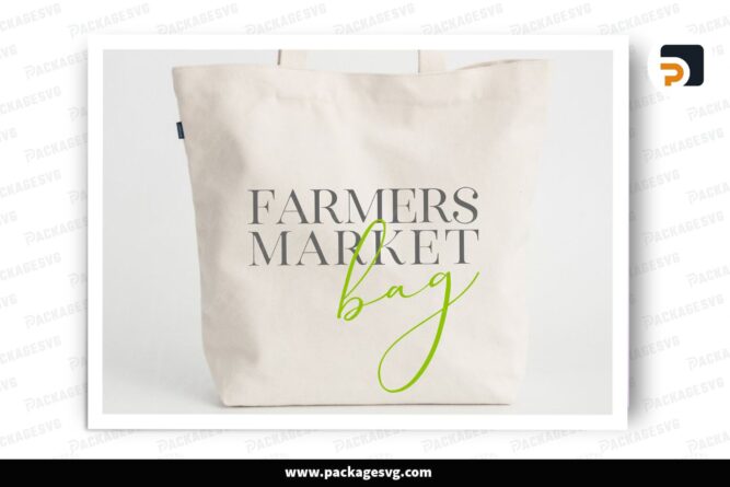 Farmers Market Bag SVG, Canvas Tote Bag SVG Cut Files