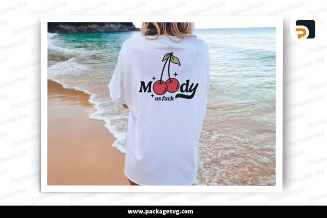 Trendy Moody AF Cherries SVG, Retro Aesthetic Design for T-Shirt, Mug, Sticker, Tote