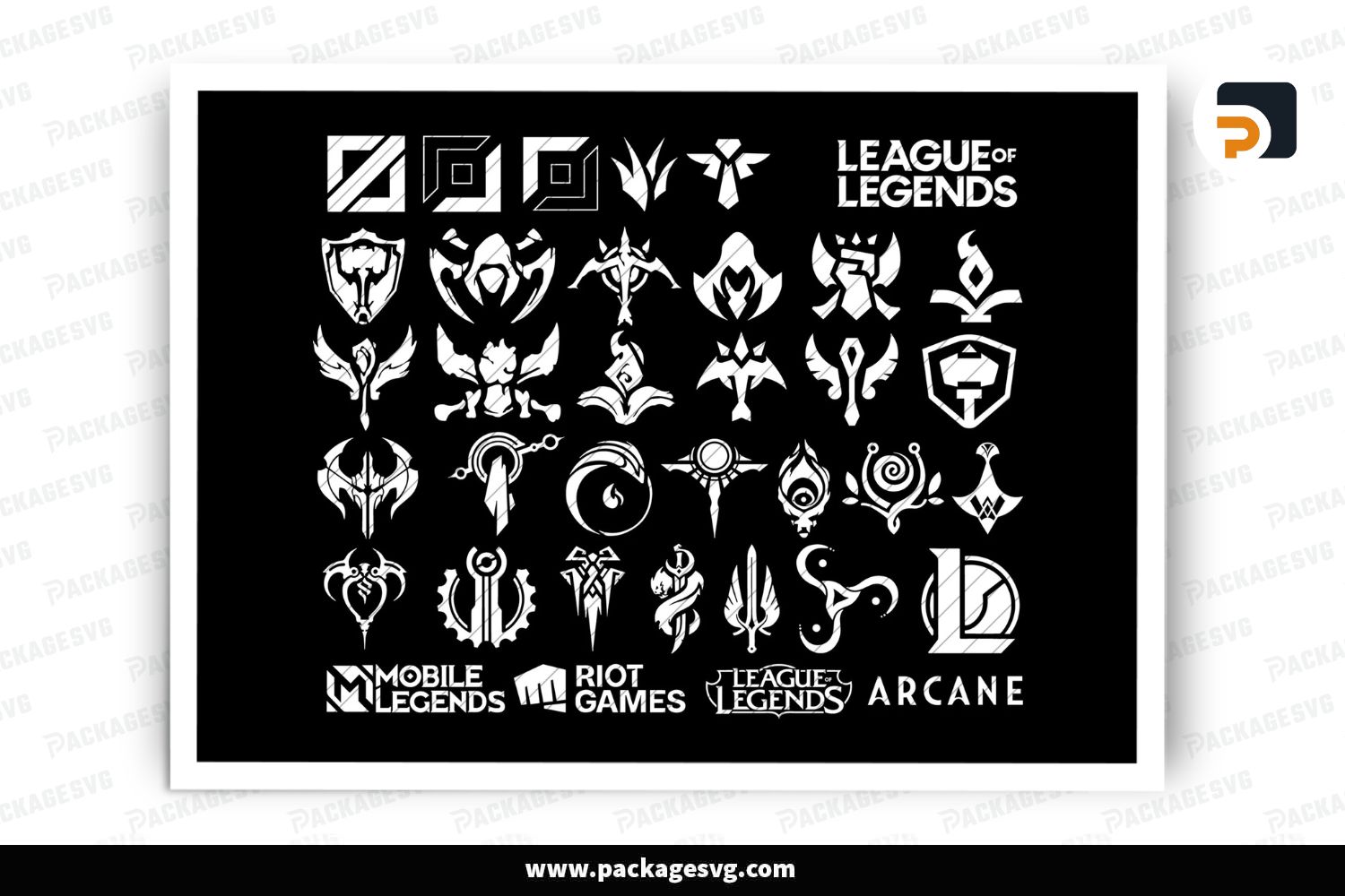 56 League of Legends SVG Icon Bundle, LOL Champion Clipart, Riot Games Fan Gift