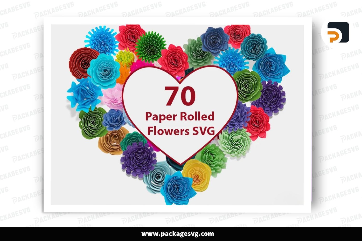 70 Rolled Flowers SVG Bundle, 3D Flower SVG for Cricut