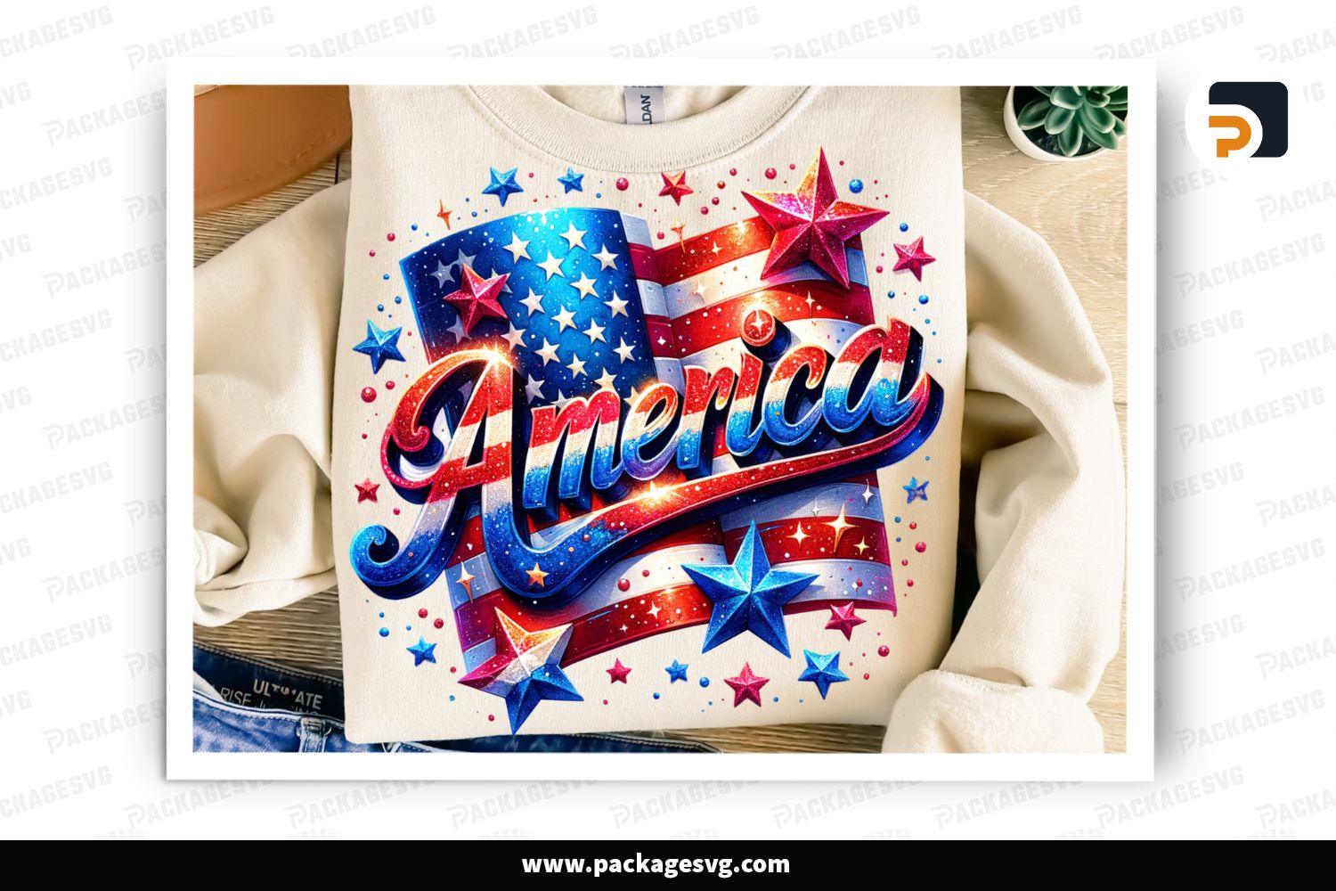 America PNG Sublimation Design, Patriotic 4th of July Clipart, Independence Day T-Shirt PNG