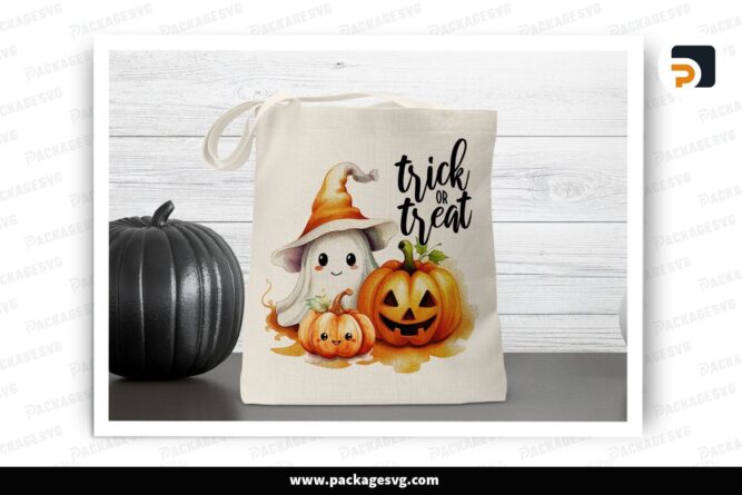 Cute Halloween Sublimation PNG, Trick or Treat Tote, Mug, T-Shirt, Tumbler Design
