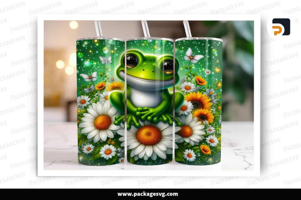 Frog Skinny Tumbler Sublimation, Seamless 20 oz Tumbler Wrap