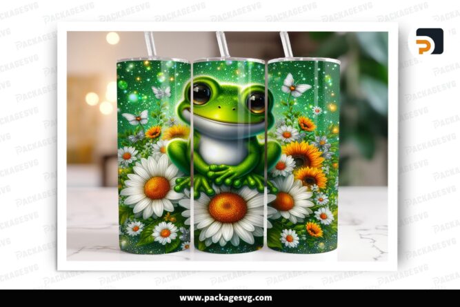 Frog Skinny Tumbler Sublimation, Seamless 20 oz Tumbler Wrap