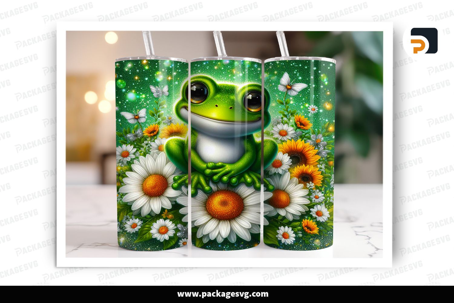 Frog Skinny Tumbler Sublimation, Seamless 20 oz Tumbler Wrap