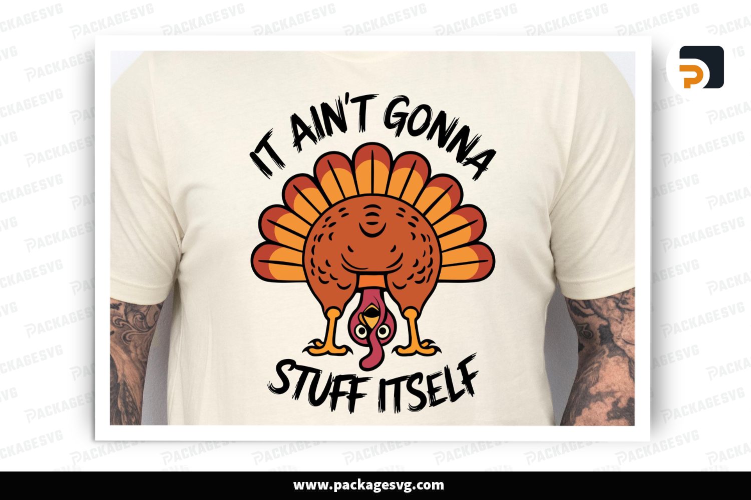 It Ain’t Gonna Stuff Itself SVG, Funny Thanksgiving Turkey Design for Cricut