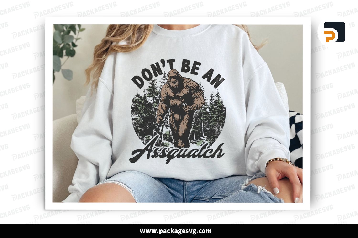 Don't Be an Assquatch PNG, Funny Bigfoot Camping Shirt Design